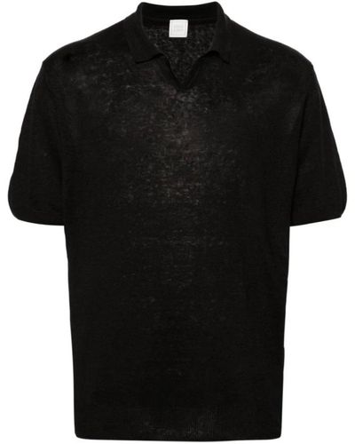 120% Lino Polo Shirts - Black