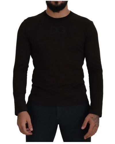 Dolce & Gabbana Long Sleeve Tops - Black