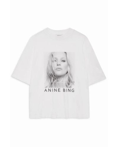 Anine Bing Kate moss avi tee oversized t-shirt - Weiß
