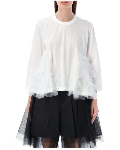 Noir Kei Ninomiya Long Sleeve Tops - White