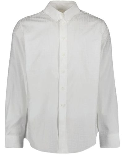 Givenchy Klassisches weißes hemd 4g-druck - Grau