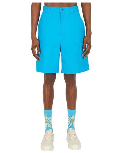 Jacquemus Bermuda shorts a vita alta - Blu