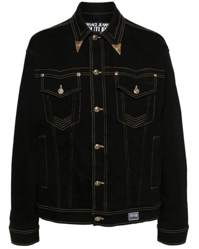 Versace Jeans Couture Denim Jackets - Black