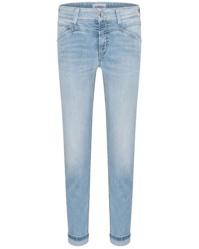 Cambio Seam crop jeans in hellblau