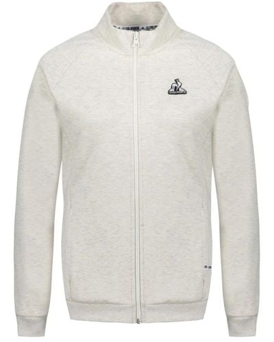 Le Coq Sportif Saisonale full zip sweatshirt - Weiß