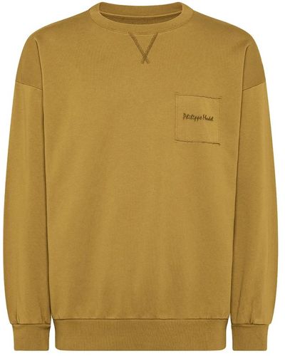 Philippe Model Oversized crewneck sweatshirt in senfgelb - Grün