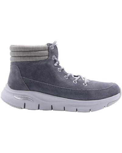 Skechers Lace-Up Boots - Blue