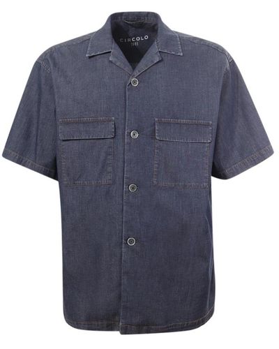 Circolo 1901 Short Sleeve Shirts - Blue