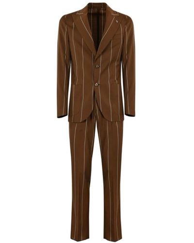 Lubiam Suits > suit sets > single breasted suits - Marron
