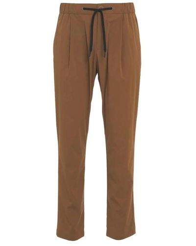 Herno Trousers > slim-fit trousers - Marron