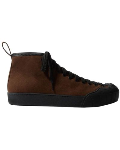 Sunnei Sneakers isi high top bianche - Marrone