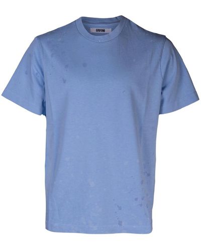 Mauro Grifoni T-shirt girocollo da grifoni. - Blu