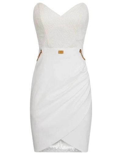 Elisabetta Franchi Short Dresses - White