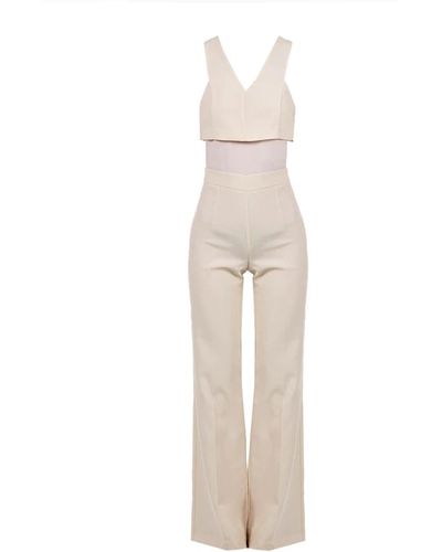 Patrizia Pepe Eleganter V-Ausschnitt Jumpsuit - Weiß