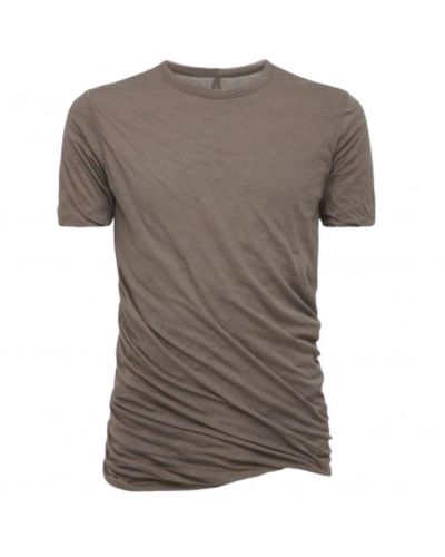 Rick Owens Dust double tee - kurzarm doppelschicht t-shirt - Braun
