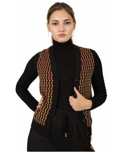 M Missoni Gilet lavorazione geometrica - Rosso