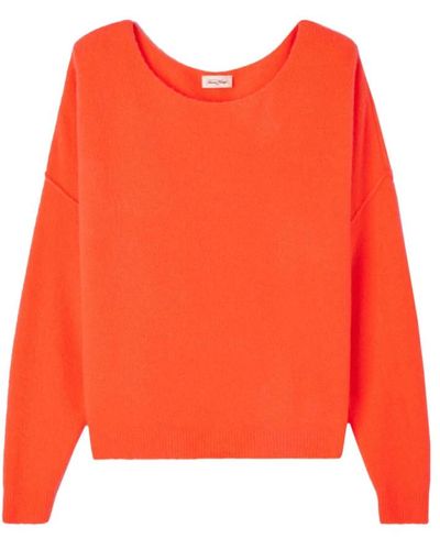 American Vintage Round-Neck Knitwear - Orange