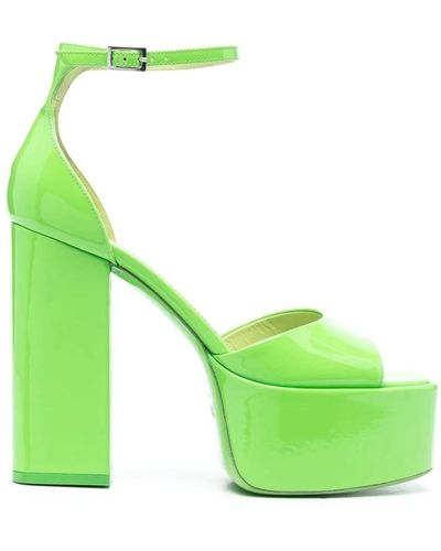 Paris Texas High Heel Sandals - Green