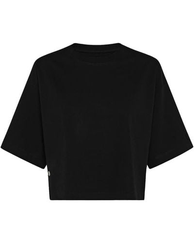 Philippe Model Camiseta marion minimalista con detalle único - Negro