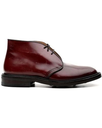 Tricker's Lace-Up Boots - Red