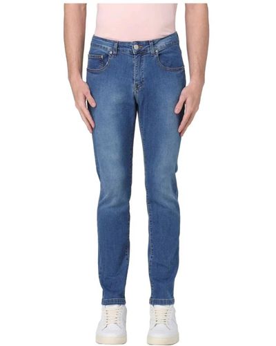 Manuel Ritz Jeans slim-fit in cotone ed elastan - Blu