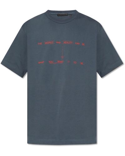 Helmut Lang T-shirt mit logo - Blau