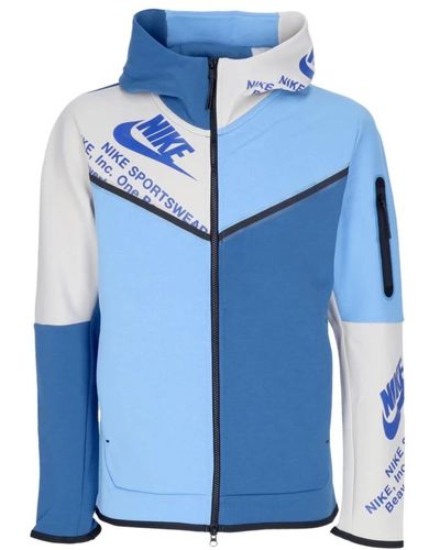 Nike Leichter tech fleece full zip hoodie - Blau