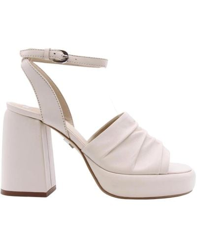 Bronx High Heel Sandals - White