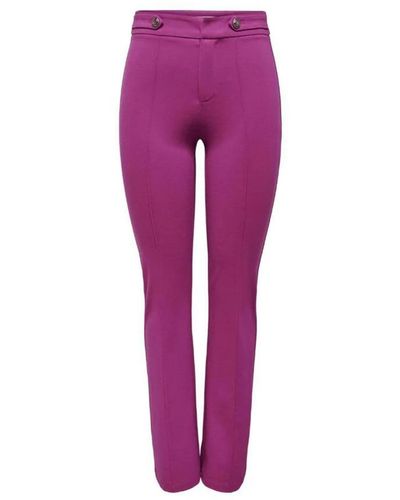 ONLY Slim-Fit Trousers - Purple