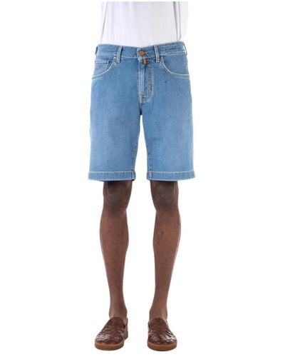 Jacob Cohen Denim shorts bermuda mit etikett - Blau