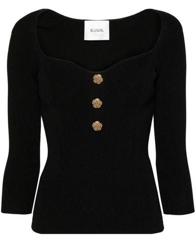 Blugirl Blumarine V-Neck Knitwear - Black
