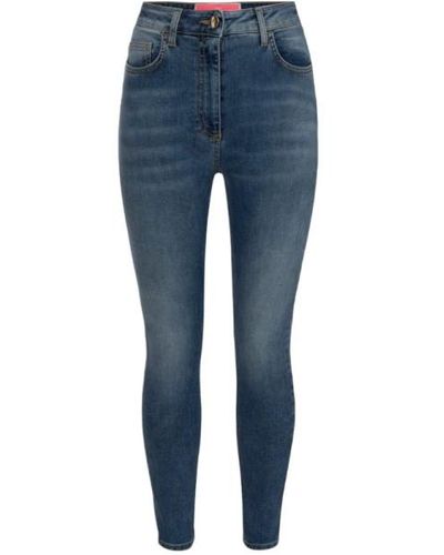 Elisabetta Franchi Jeans denim estilizados - Azul