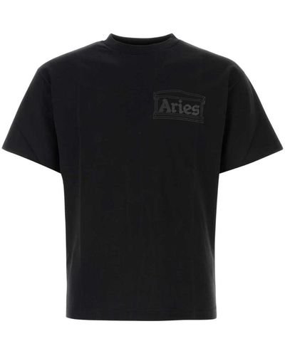Aries Tops > t-shirts - Noir