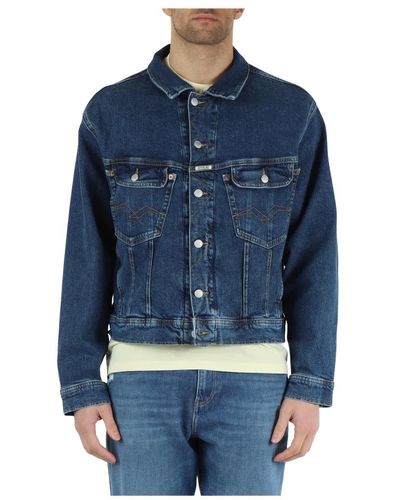 Replay Giacca jeans oversize - Blu