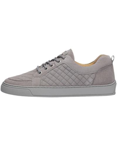 Leandro Lopes Suede leather low top sneakers - Grau