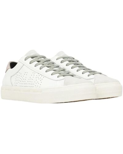 P448 Sneakers donna bianche/argento - Bianco