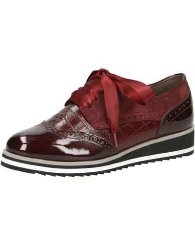Caprice Casual Closed Wedges Bordeaux - Rot