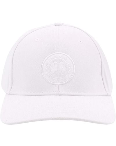 Canada Goose Weiße logo patch hüte kappen