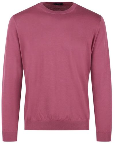 Drumohr Round-Neck Knitwear - Purple