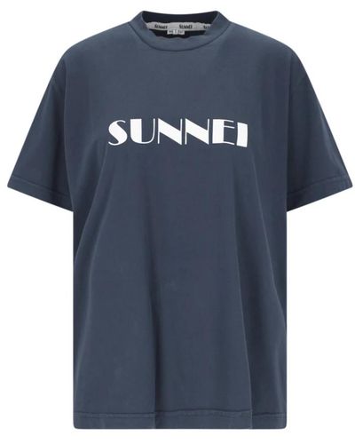 Sunnei Tops > t-shirts - Bleu
