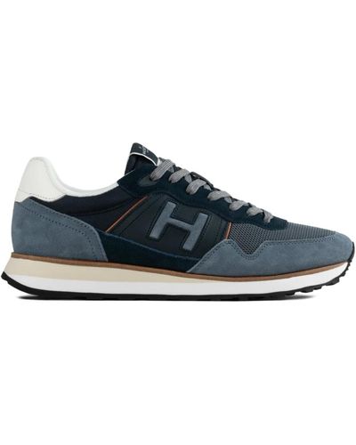 Hackett Sneakers di lusso in pelle scamosciata - Blu