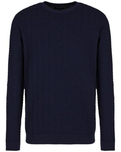 Giorgio Armani Round-Neck Knitwear - Blue
