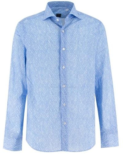 Fedeli Shirts > casual shirts - Bleu