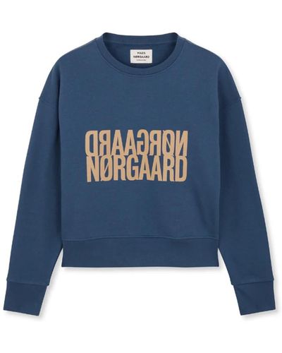 Mads Nørgaard Sudadera suave y elegante - Azul