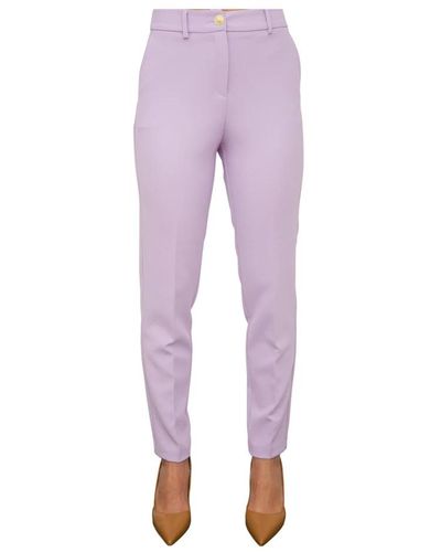 Nenette Slim-Fit Trousers - Purple