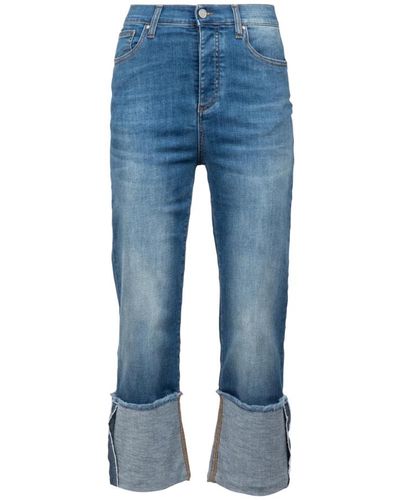 ALESSIA SANTI Jeans dritto con risvolto - Blu