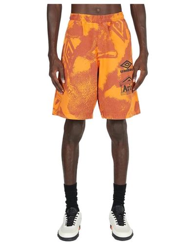 Aries Shorts mit Grafischem Druck und Elastischem Bund - Orange