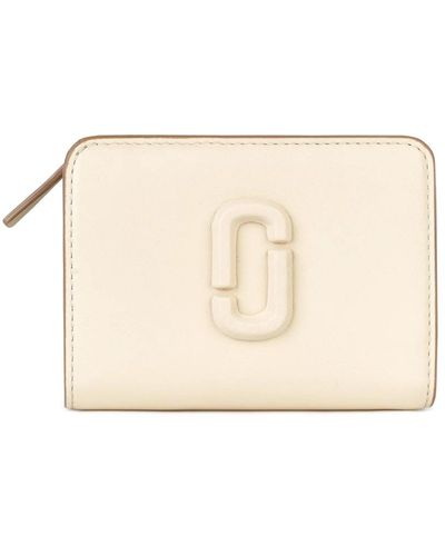 Marc Jacobs Mini compact wallet in cloud white - Neutro