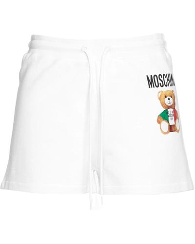 Moschino Shorts a-line mini cintura alta - Blanco