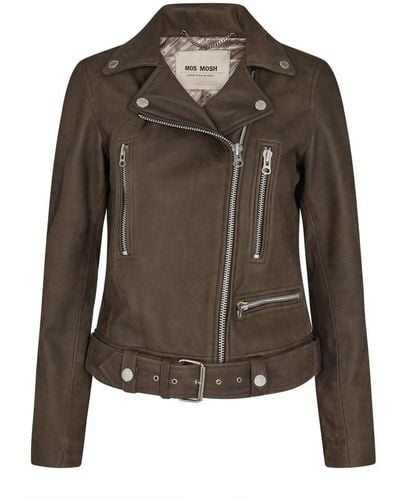 Mos Mosh Leather Jackets - Brown